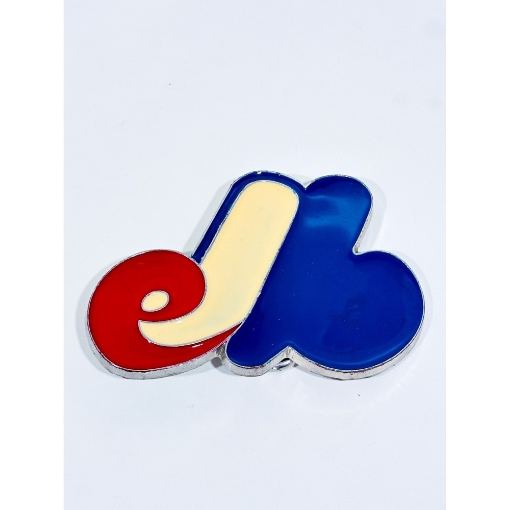 Montreal Expos MLB Belt Buckle‎ Red White Blue Enamel Baseball Retro